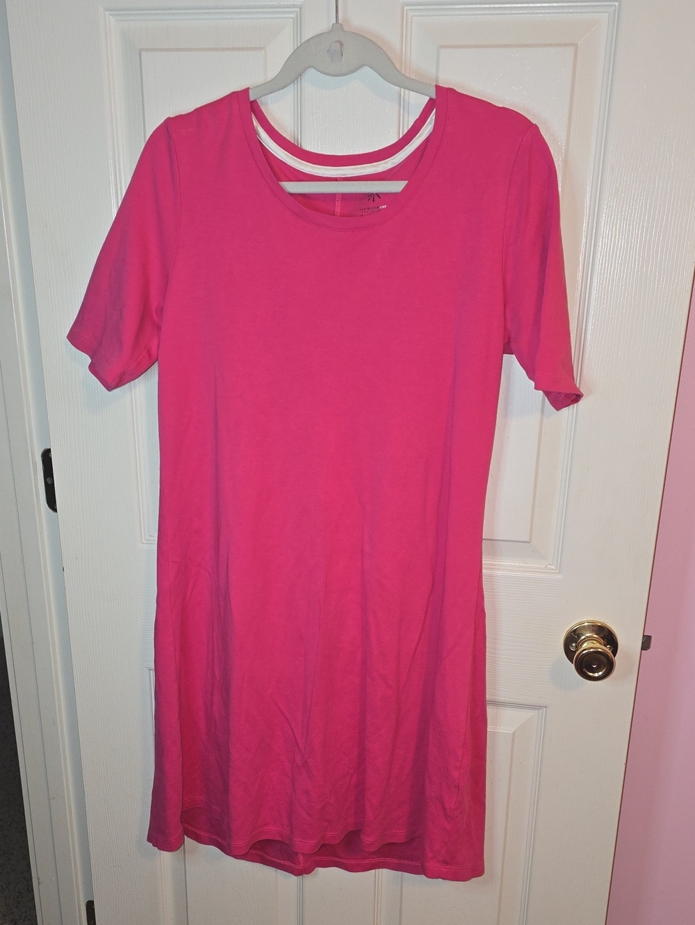 Isaac‎ Mizrahi Hot Pink Short-Sleeve Mini Dress